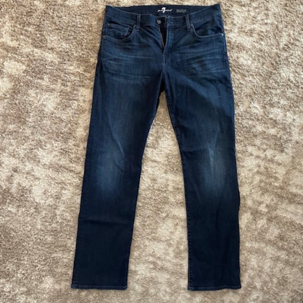 7 For All Mankind Austyn Straight Relaxed Jeans (33 X 33)